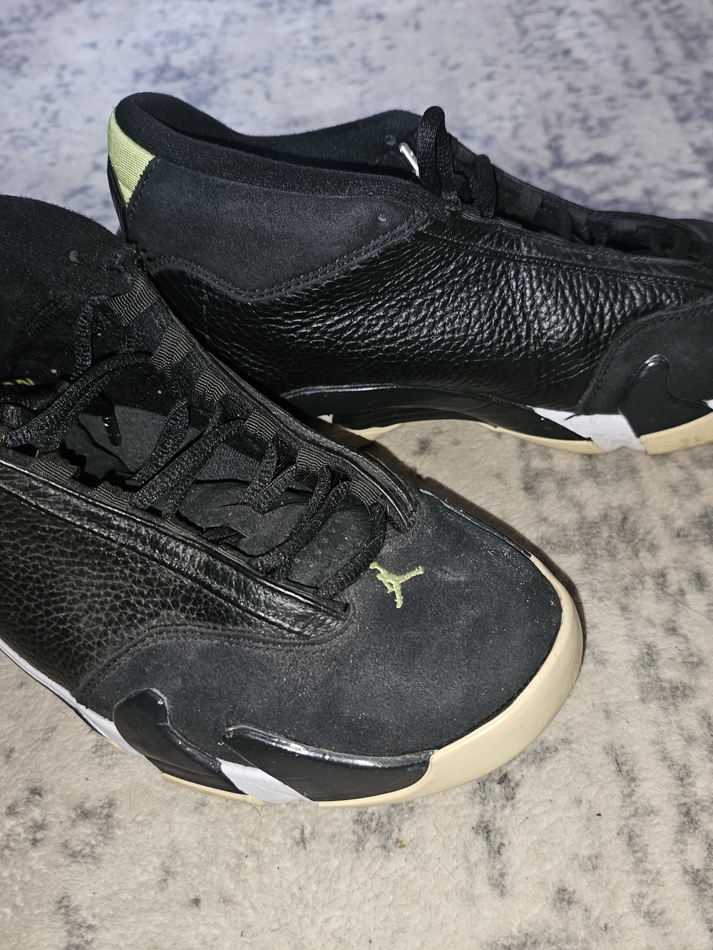 Nike Retro Low Black Sneakers with Light Green Jumpman